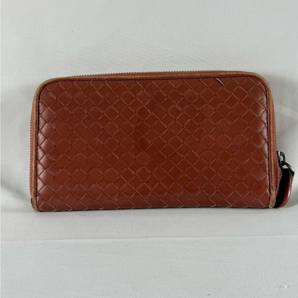 Bottega Veneta Intrecciato Wallet Brown Leather As Is - Picture 2 of 10